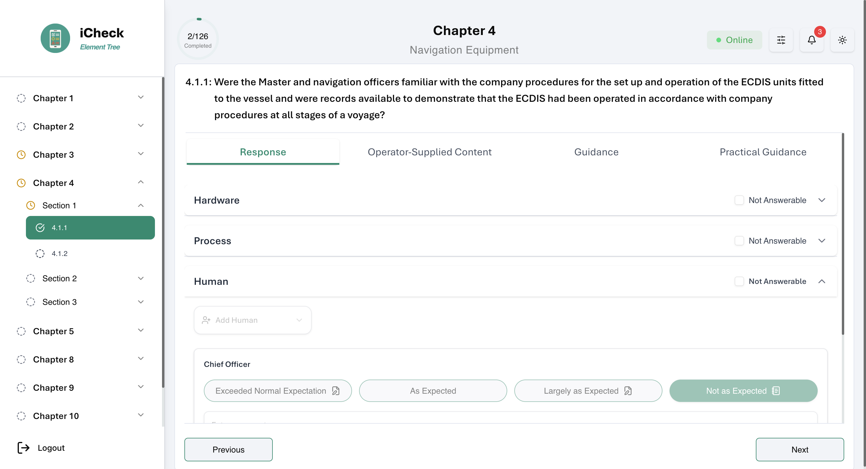 iCheck inspection form